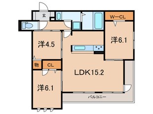 ヴィラ・モーヴの物件間取画像